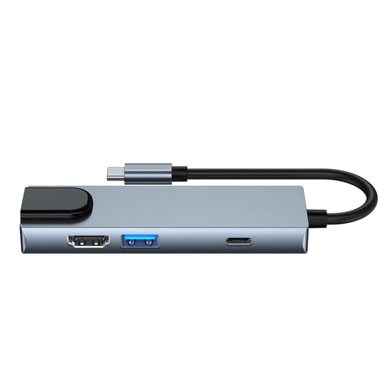 6合1 Type-C轉HDMI + RJ45 + SD / TF + PD + USB集線器轉接器