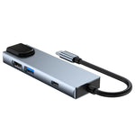 6合1 Type-C轉HDMI + RJ45 + SD / TF + PD + USB集線器轉接器
