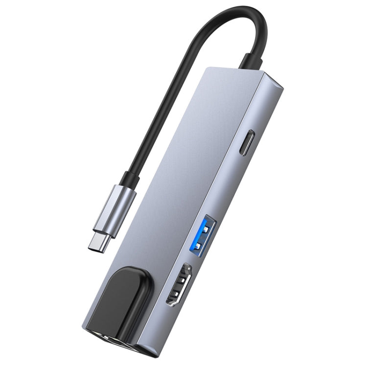 6合1 Type-C轉HDMI + RJ45 + SD / TF + PD + USB集線器轉接器