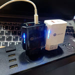 TE-PD01 PD 20W + QC3.0 USB 雙埠快速充電器，帶指示燈，歐盟插頭，歐盟插頭
