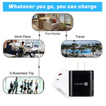 TE-PD01 PD 20W + QC3.0 USB 雙埠快速充電器，帶指示燈，歐盟插頭，歐盟插頭