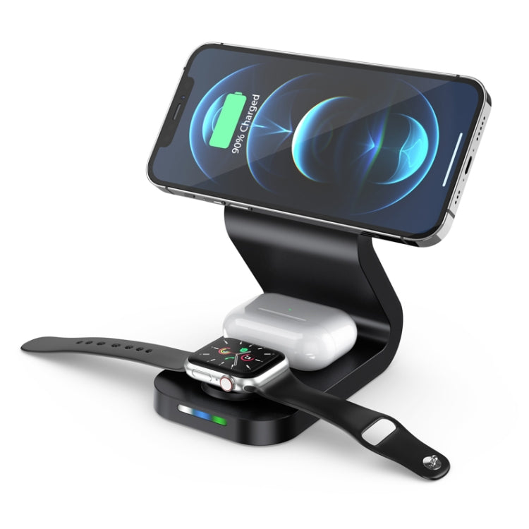 B-13 15W 最大三合一磁吸無線充電器，適用手機、Apple Watch 及 AirPods