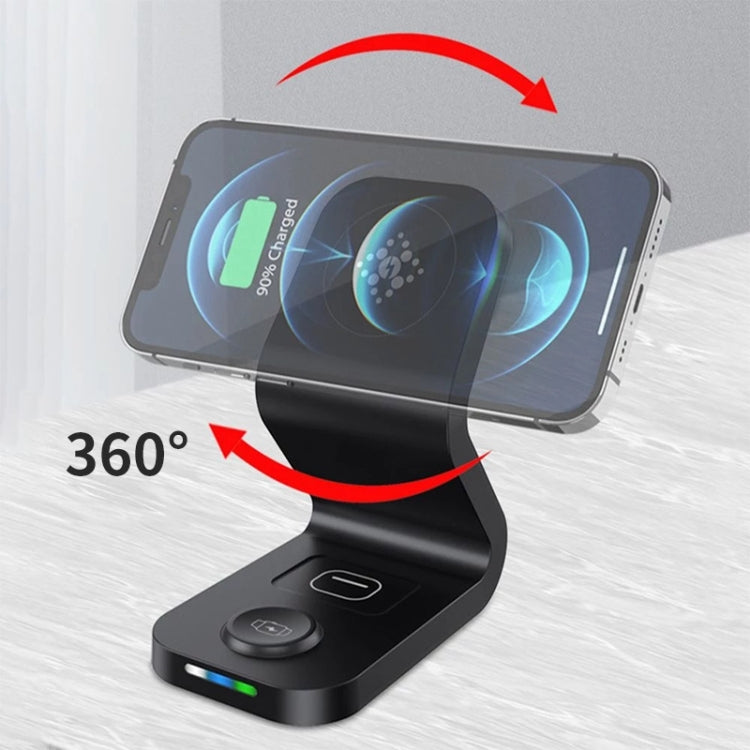 B-13 15W 最大三合一磁吸無線充電器，適用手機、Apple Watch 及 AirPods