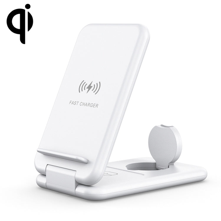 15W 三合一可折疊 Qi 快速無線充電站手機支架，適用 iPhone、iWatch 及 AirPods