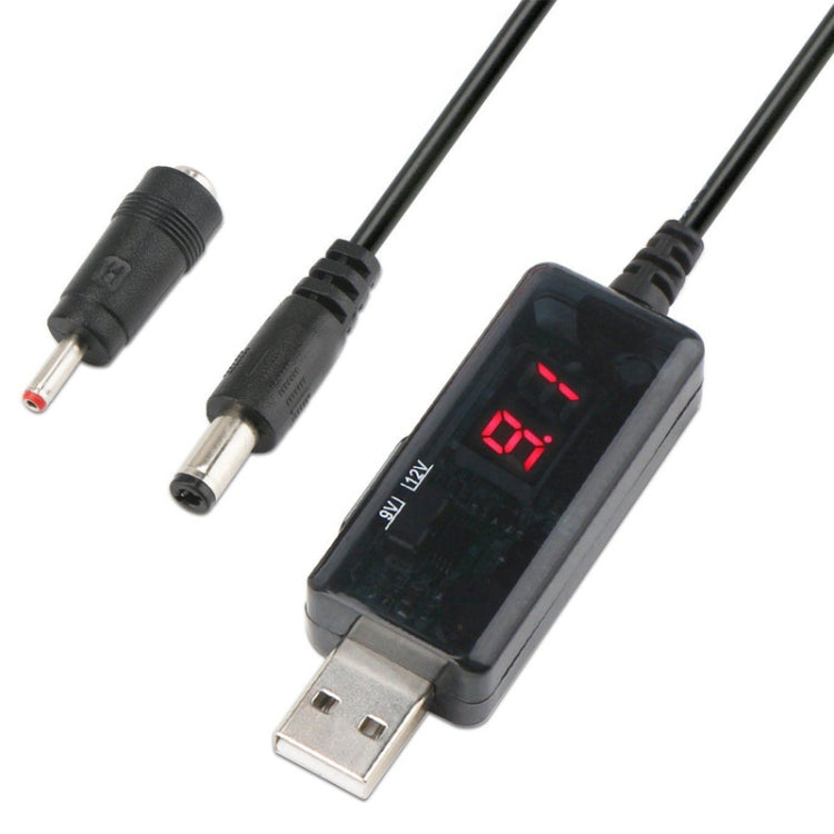 KWS-912V USB升壓轉換器 DC 5V轉9V 12V轉換線 + 3.5x1.35mm插頭組，5V轉9V / 12V