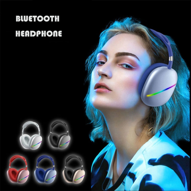 AKZ MAX10 頭戴式 RGB 無線藍牙音樂耳機附麥克風，支援 TF 卡