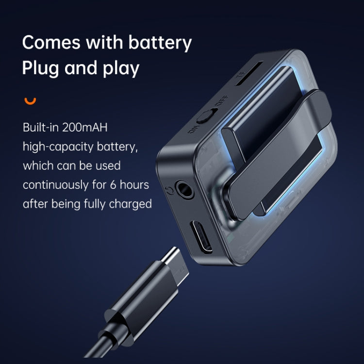 C33 藍牙 5.0 音頻接收發射器便攜式 MP3 播放器，帶 LCD 顯示屏，支援遙控攝影