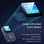 C33 藍牙 5.0 音頻接收發射器便攜式 MP3 播放器，帶 LCD 顯示屏，支援遙控攝影