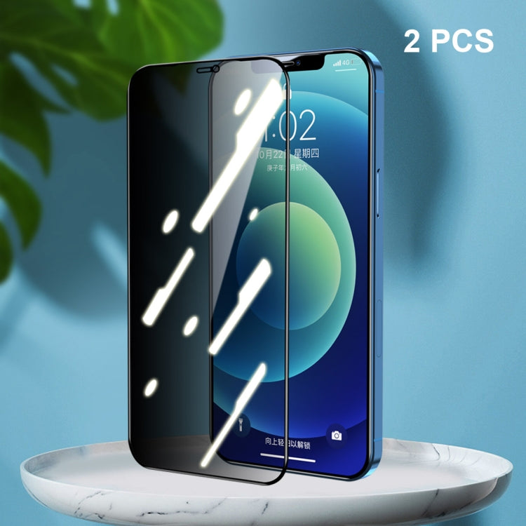 2 PCS ENKAY Hat-Prince Full Coverage 28 Degree Privacy Screen Protector Anti-spy Tempered Glass Film, For iPhone 12 / 12 Pro, For iPhone 12 mini, For iPhone 12 Pro Max, For iPhone 11 Pro / XS / X, For iPhone 11 / XR, For iPhone 11 Pro Max