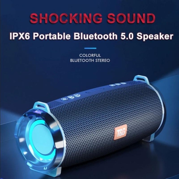 T&G TG192 LED 閃光燈便攜無線低音 3D 立體聲藍牙喇叭，支援 FM/TF 卡/USB