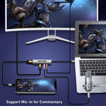 Z39A HDMI / F + 麥克風 HDMI / F + 音頻 + USB 4K 擷取卡，支援 Windows Android Linux 和 MacOS 等，Z39A