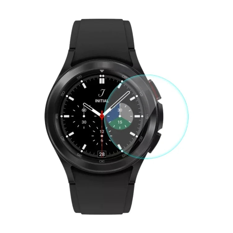 適用於 Samsung Galaxy Watch4 Classic 46mm ENKAY Hat-Prince 0.2mm 9H 2.15D 曲面邊緣鋼化玻璃螢幕保護貼 手錶貼膜，1 片裝，2 片裝，5 片裝，10 片裝