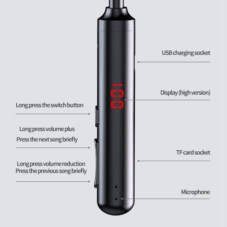 960 頸掛式磁吸立體聲耳機，帶 LED 顯示，支援 TF 卡