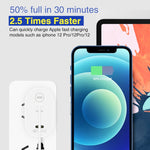 40W 雙埠 PD / Type-C 快速充電器，適用 iPhone / iPad 系列，美國插頭，美國插頭