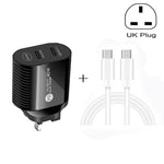40W 雙口 PD / Type-C 快充充電器，附 Type-C 轉 Type-C 數據線，英規插頭，英規插頭 + Type-C 轉 Type-C 線