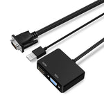 VGA轉HDMI轉接器 VGA分配器附3.5mm音訊轉換器