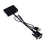 VGA轉HDMI轉接器 VGA分配器附3.5mm音訊轉換器
