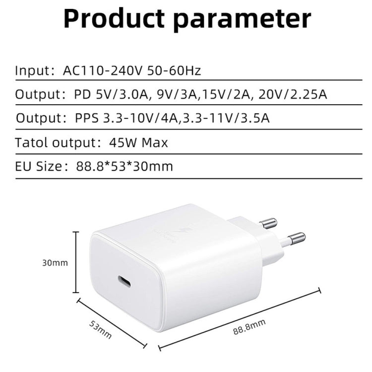 M135 45W USB-C / Type-C 埠快充充電器，歐規插頭，歐規插頭