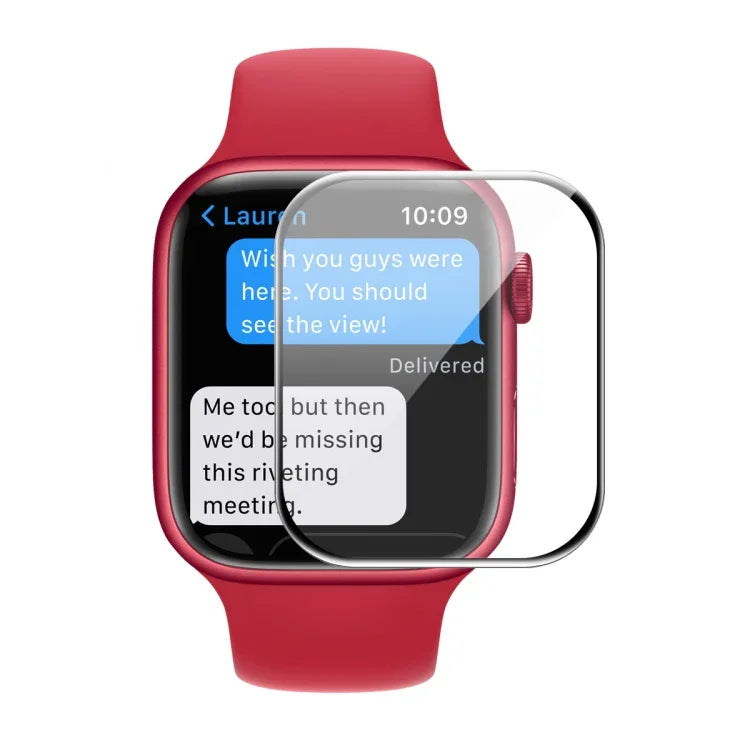 ENKAY Hat-Prince 3D 全覆蓋柔軟 PC 邊框 + PMMA 高清螢幕保護膜，適用於 Apple Watch Series 9 / 8 / 7 45mm，1 片裝，2 片裝，5 片裝，10 片裝