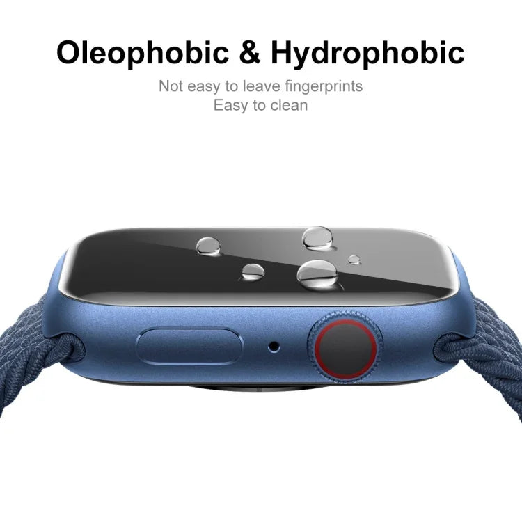 ENKAY Hat-Prince 機殼友好型 3D 全螢幕 PET 曲面熱彎高清保護膜，適用於 Apple Watch Series 9 / 8 / 7 45mm，1 片裝 適用於 Apple Watch Series 7 45mm，2 片裝 適用於 Apple Watch Series 7 45mm，5 片裝 適用於 Apple Watch Series 7 45mm