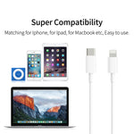 PD20W USB-C / Type-C 轉 8 Pin PD 快充同步數據線，適用 iPhone 13 / 12 系列，1米，1.5米，2米