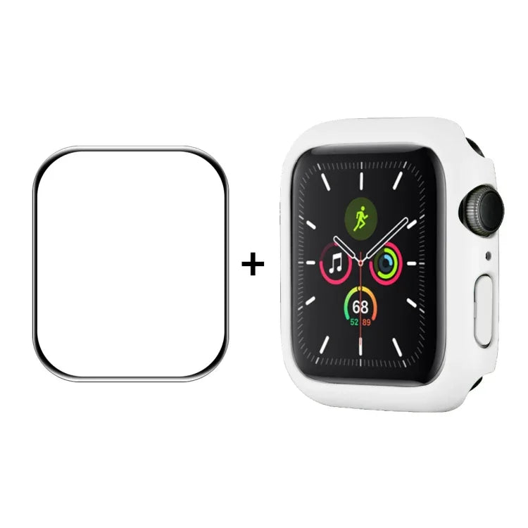 ENKAY Hat-Prince PC 框架 + 全覆蓋 PMMA 高清螢幕保護膜，適用於 Apple Watch Series 7 45mm