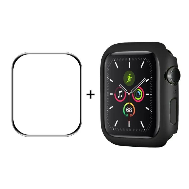 ENKAY Hat-Prince PC 框架 + 全覆蓋 PMMA 高清螢幕保護膜，適用於 Apple Watch Series 7 45mm