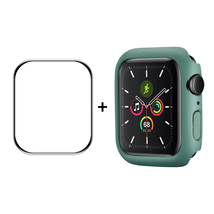 ENKAY Hat-Prince PC 框架 + 全覆蓋 PMMA 高清螢幕保護膜，適用於 Apple Watch Series 7 45mm