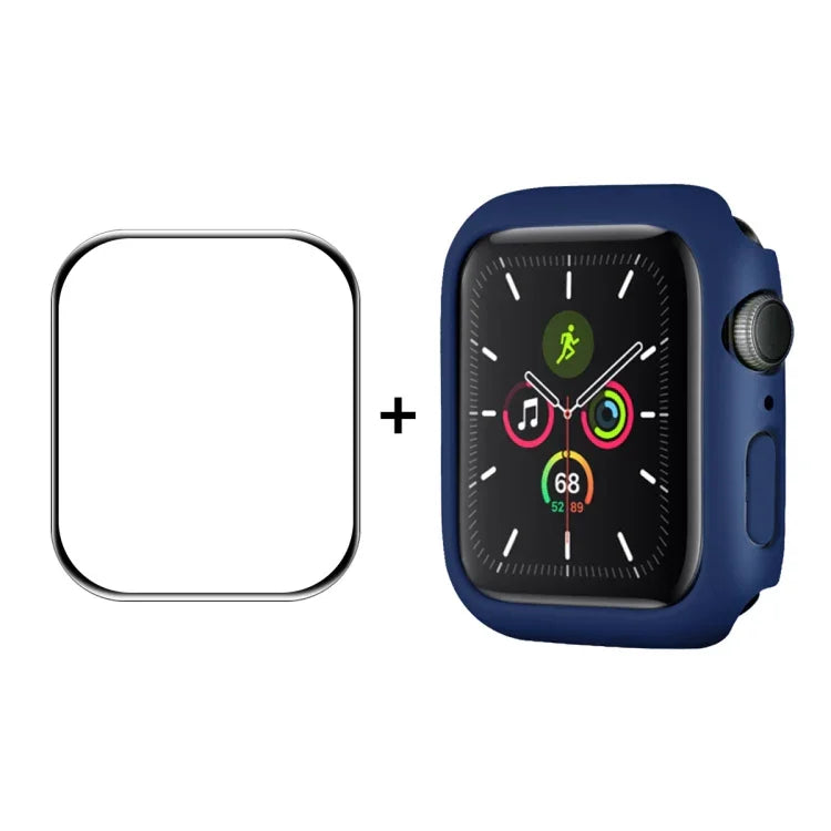 ENKAY Hat-Prince PC 框架 + 全覆蓋 PMMA 高清螢幕保護膜，適用於 Apple Watch Series 7 45mm