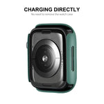 ENKAY Hat-Prince PC 框架 + 全覆蓋 PMMA 高清螢幕保護膜，適用於 Apple Watch Series 7 45mm