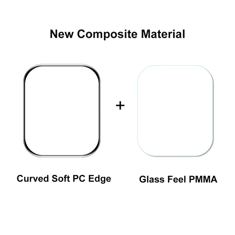 ENKAY Hat-Prince PC 框架 + 全覆蓋 PMMA 高清螢幕保護膜，適用於 Apple Watch Series 7 45mm