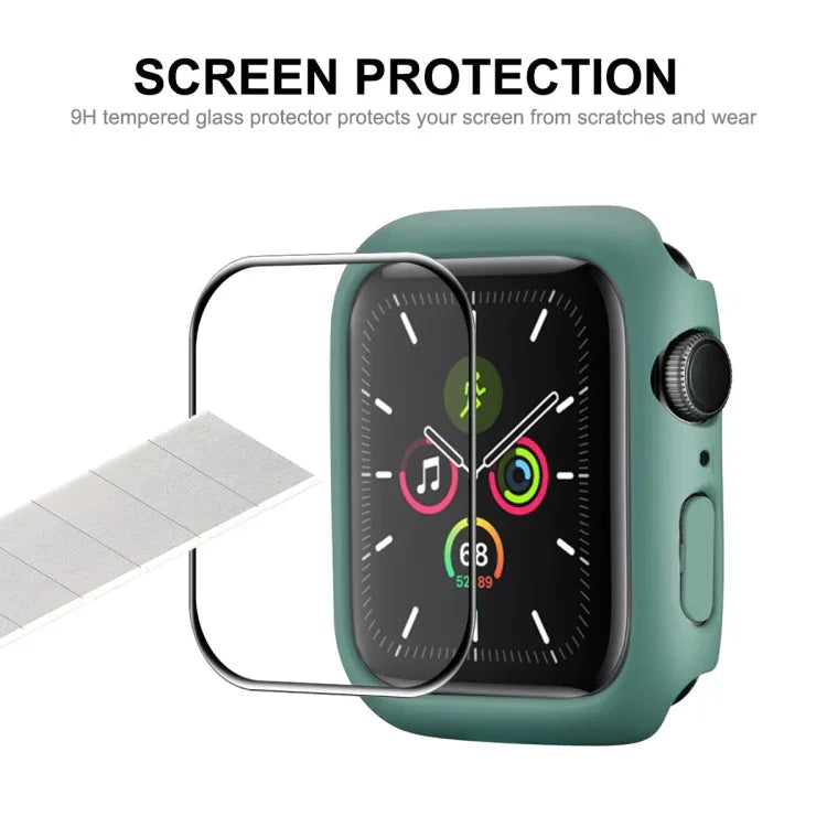 ENKAY Hat-Prince PC 框架 + 全覆蓋 PMMA 高清螢幕保護膜，適用於 Apple Watch Series 7 45mm