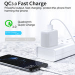 CS-20W 迷你便攜 PD3.0 + QC3.0 雙埠快速充電器，附 3A Type-C 轉 8 Pin 數據線，充電器 + Type-C 轉 8 Pin 線