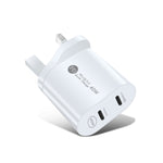002 40W 雙埠 PD USB-C / Type-C 快速充電器，適用 iPhone / iPad 系列，英規插頭，英規插頭