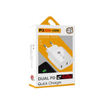 002 40W PD3.0 雙埠 USB-C / Type-C 充電器，附 Type-C 轉 Type-C 數據線，歐規插頭，歐規插頭 + Type-C 轉 Type-C 線