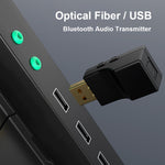 SW03 2 合 1 藍牙 5.0 音頻發射器 USB + SPDIF 低延遲光纖無線適配器，適用於電視、電腦
