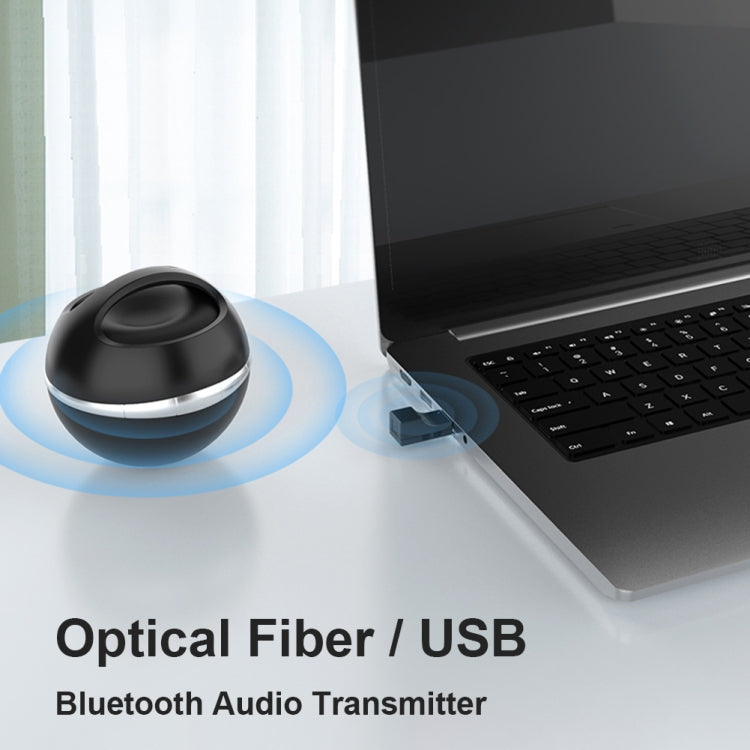 SW03 2 合 1 藍牙 5.0 音頻發射器 USB + SPDIF 低延遲光纖無線適配器，適用於電視、電腦