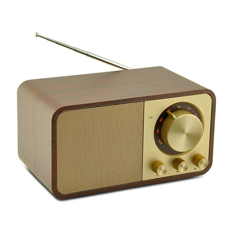 JY-66 木紋無線 BT5.0 復古經典揚聲器，FM 收音機，支援 TF / U 盤 / AUX