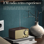 JY-66 木紋無線 BT5.0 復古經典揚聲器，FM 收音機，支援 TF / U 盤 / AUX