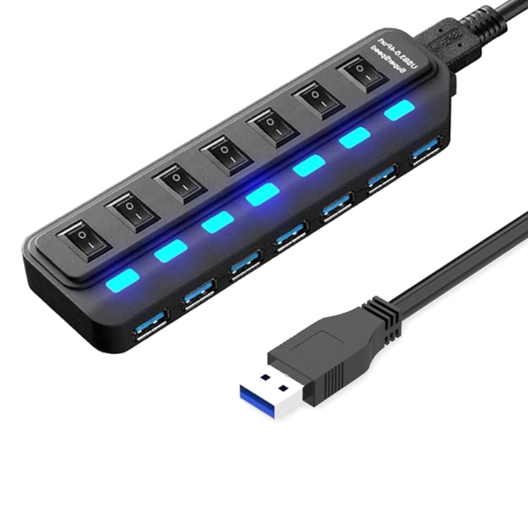 7埠USB 3.0集線器獨立開關分接器，分接器