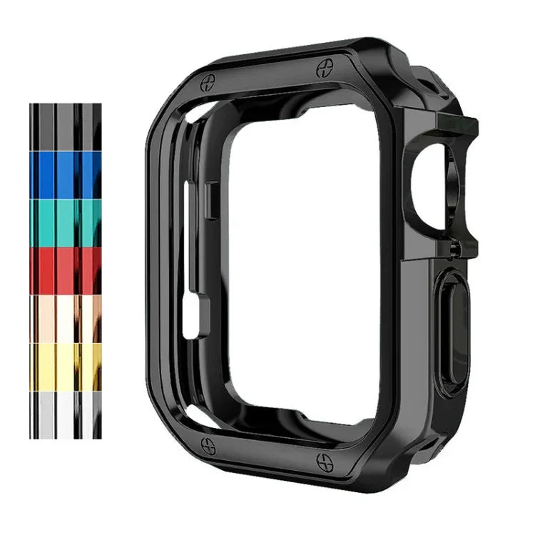 防摔電鍍TPU手錶保護殼，適用於 Apple 1/2/3/4/5/6/7/SE，38mm/40mm/41mm，42mm/44mm/45mm