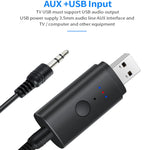 TX35 藍牙 5.2 發射器，一拖二 USB / AUX 雙輸出