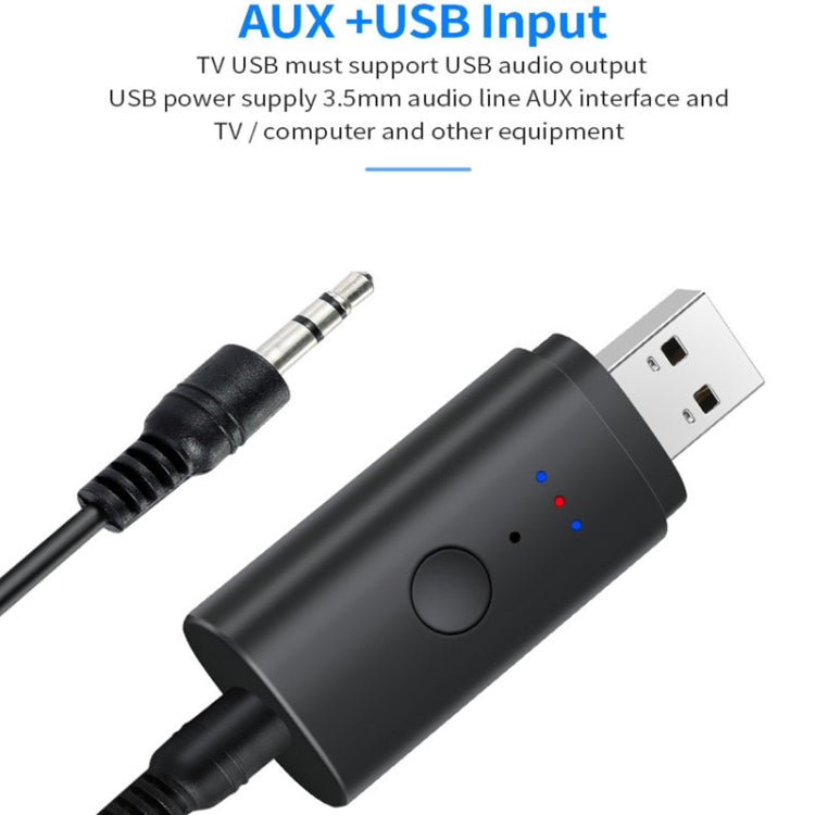 TX35 藍牙 5.2 發射器，一拖二 USB / AUX 雙輸出