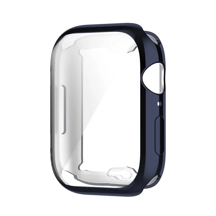 防震 TPU 全包覆保護殼附保護膜，適用於 Apple Watch Series 9 / 8 / 7 45mm，適用於 Apple Watch Series 9 / 8 / 7 41mm