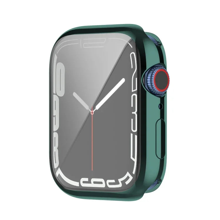 防震 TPU 全包覆保護殼附保護膜，適用於 Apple Watch Series 9 / 8 / 7 45mm，適用於 Apple Watch Series 9 / 8 / 7 41mm