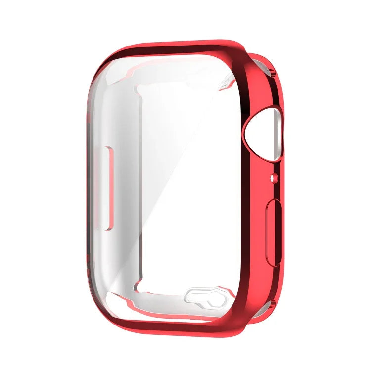 防震 TPU 全包覆保護殼附保護膜，適用於 Apple Watch Series 9 / 8 / 7 45mm，適用於 Apple Watch Series 9 / 8 / 7 41mm