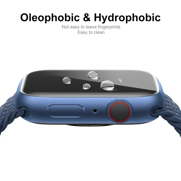 ENKAY Hat-Prince 3D 曲面邊緣全覆蓋全鋼化玻璃高清螢幕保護膜，適用於 Apple Watch Series 9 / 8 / 7 41mm，1 片裝，2 片裝，5 片裝，10 片裝