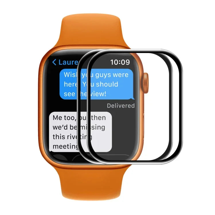 ENKAY Hat-Prince 3D 曲面邊緣全覆蓋全鋼化玻璃高清螢幕保護膜，適用於 Apple Watch Series 9 / 8 / 7 41mm，1 片裝，2 片裝，5 片裝，10 片裝