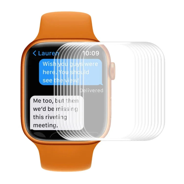 ENKAY Hat-Prince 3D 曲面邊緣全覆蓋全鋼化玻璃高清螢幕保護膜，適用於 Apple Watch Series 9 / 8 / 7 41mm，1 片裝，2 片裝，5 片裝，10 片裝