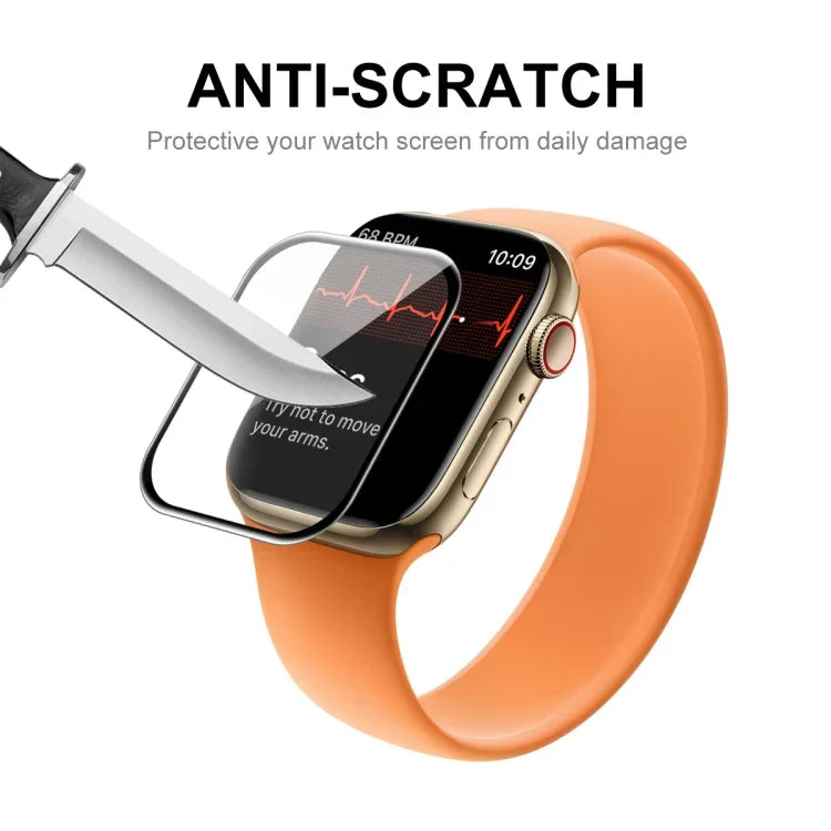 ENKAY Hat-Prince 3D 曲面全覆蓋全鋼化玻璃高清螢幕保護膜，適用於 Apple Watch Series 9 / 8 / 7 45mm，1 件裝，2 件裝，5 件裝，10 件裝